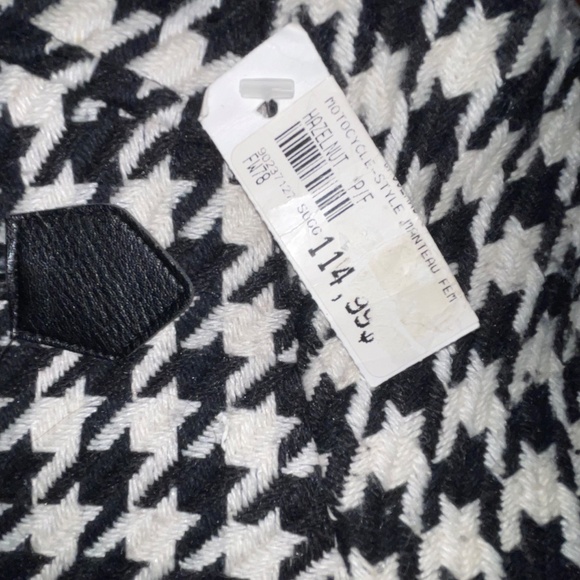 NWT Groggy Houndstooth Motorcycle Jacket - Picture 10 of 14